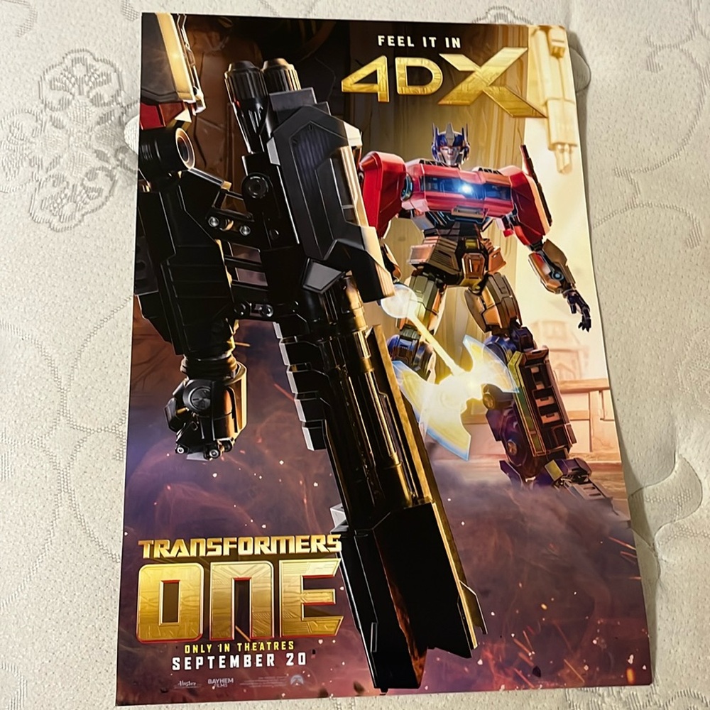 Transformers ONE 4DX poster 12 x 18 (theatrical run)